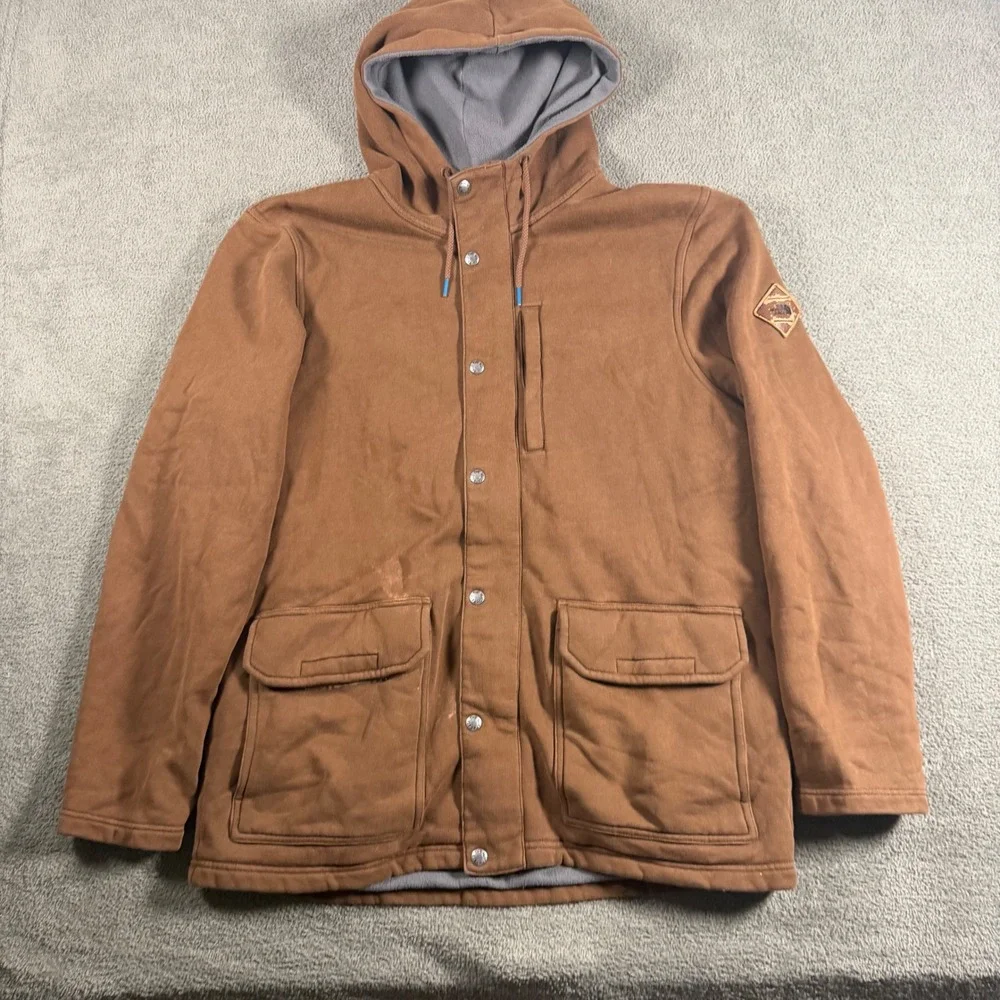 The North Face Brown California Heritage Fleece Lined Hoodie Jacket Mens Large